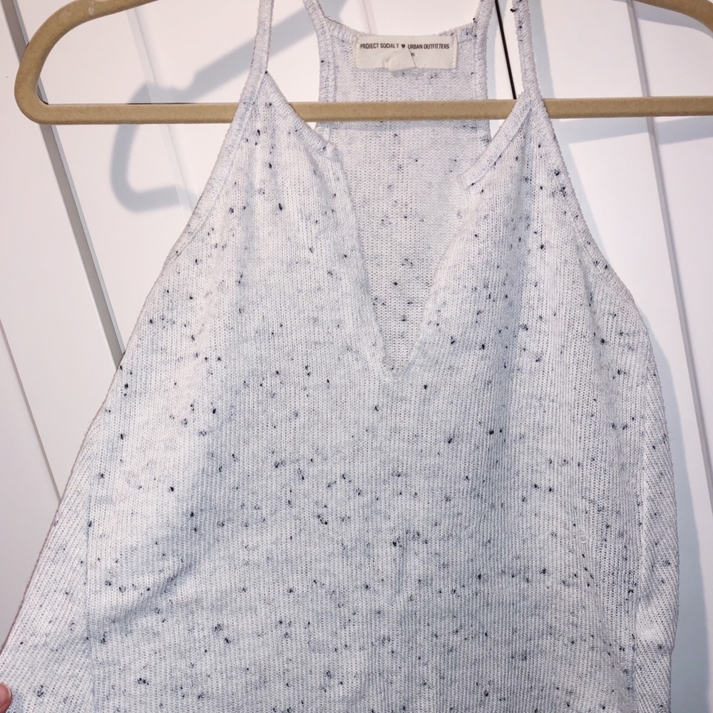 Project social T speckled moonstone tank top